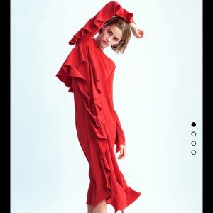 ZARA Flowy Ruffled Dress